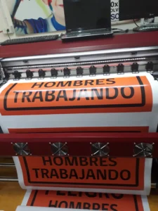 Señalética de obra temporal