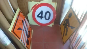 Señalética de obra temporal
