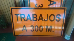 Señalética de obra temporal
